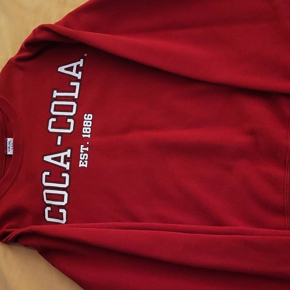 Coca-Cola Bold Red Crewneck Mens Size Med Unisex